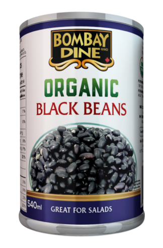 Bombay Dine Organic Black Beans - 540ml x 12