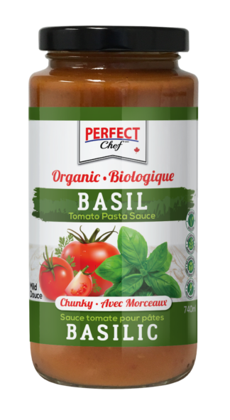Perfect Chef Organic Sweet Basil Pasta Sauce - 740ml x 6