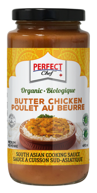 Perfect Chef Organic Butter Chicken Indian Cooking Sauce - 490ml x 12