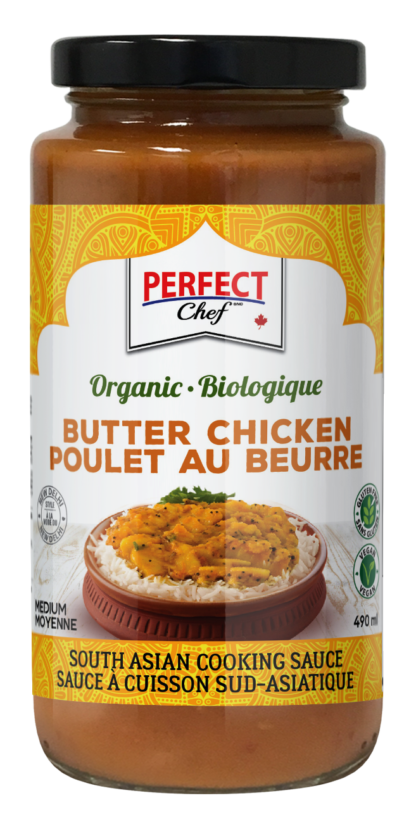 Perfect Chef Organic Butter Chicken Indian Cooking Sauce - 490ml x 12