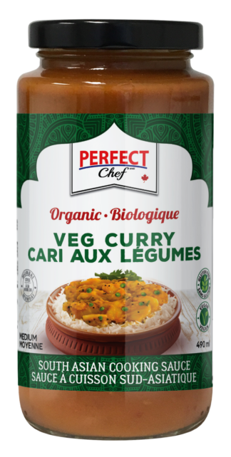 Perfect Chef Organic Veg Curry Indian Cooking Sauce - 490ml x 12