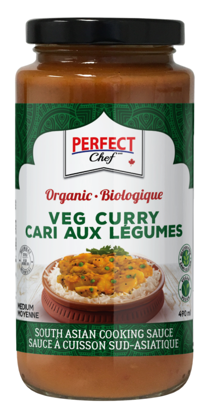 Perfect Chef Organic Veg Curry Indian Cooking Sauce - 490ml x 12