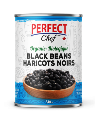 Perfect Chef Organic Black Beans - 540ml x 12