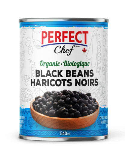 Perfect Chef Organic Black Beans - 540ml x 12