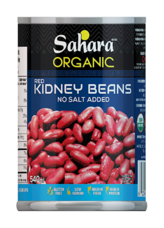 Sahara Organic Red Kidney Beans - 540ml x 12
