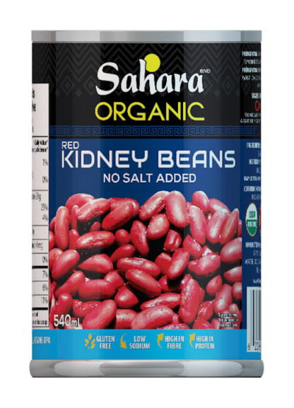 Sahara Organic Red Kidney Beans - 540ml x 12