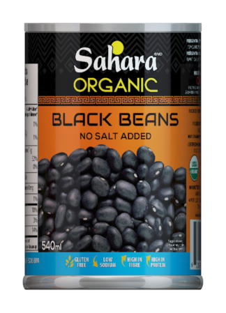 Sahara Organic Black Turtle Beans - 540ml x 12