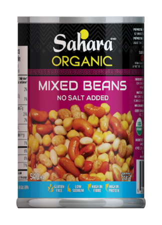 Sahara Organic Mixed Beans - 540ml x 12