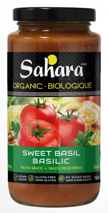 Sahara Organic Sweet Basil Pasta Sauce - 740ml x 6